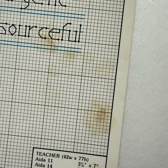 Vtg Leisure Arts A Teacher is… Kathie Rueger Cross Stitch Pattern Leaflet 612 - Picture 3 of 5